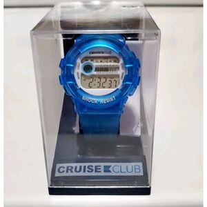 Cruise Club◇Blue Digital Multi-Function Water Resist. Watch Adjustable Band◇NEW